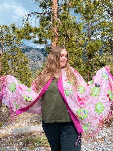 Pink Rave Frog Pashmina (Limited Stock) – GroovinAngels