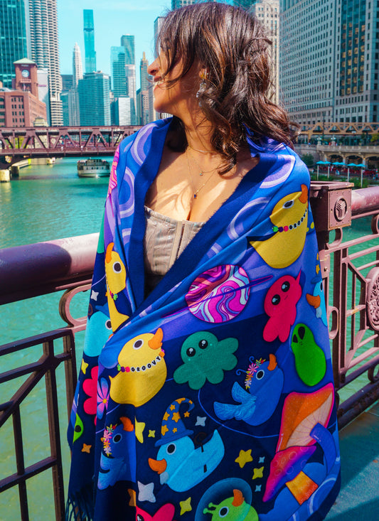 Alien Ab-DUCK-tion Pashmina